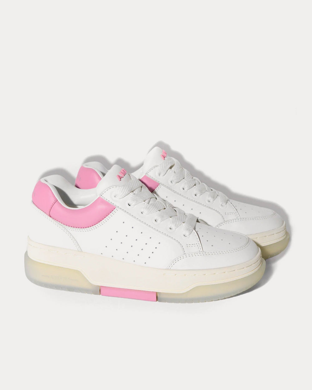 AMIRI Stadium Low White / Pink Low Top Sneakers - 3