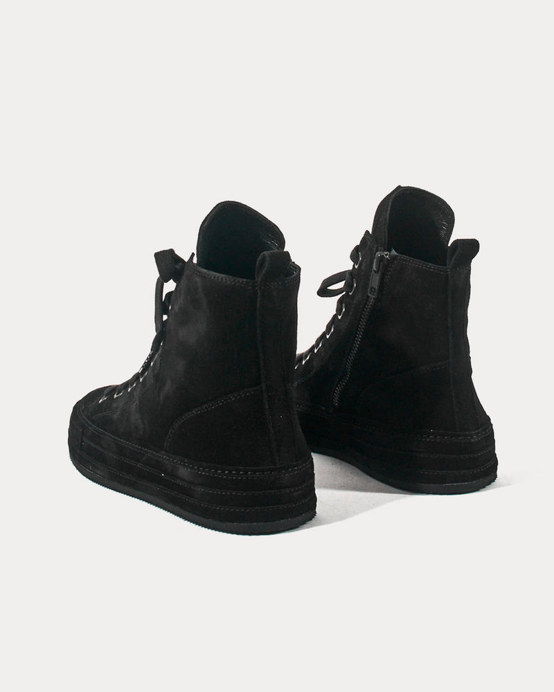 Ann Demeulemeester Suede Black High Top Sneakers - 3