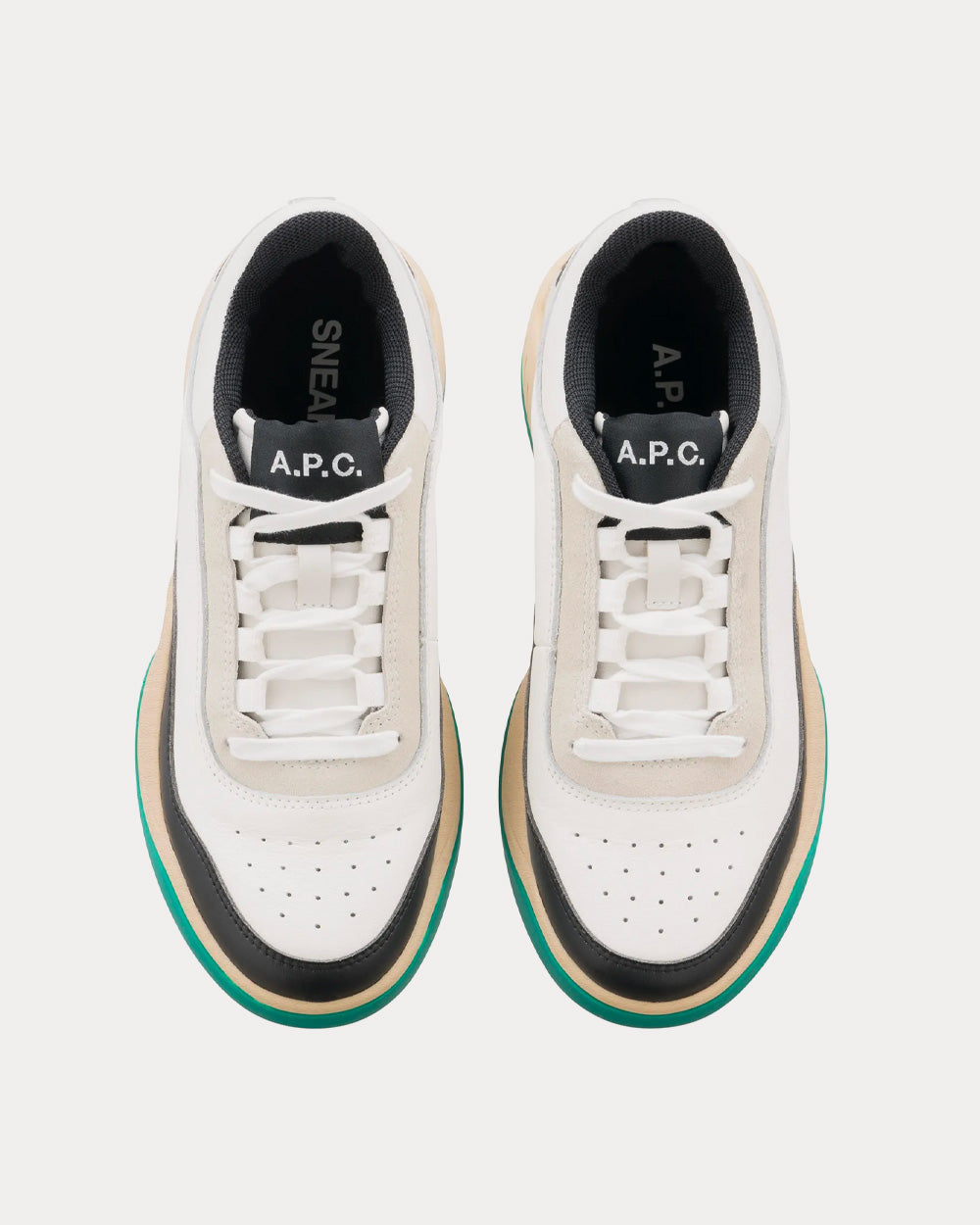 A.P.C. Andréa Basse Green Low Top Sneakers - 2