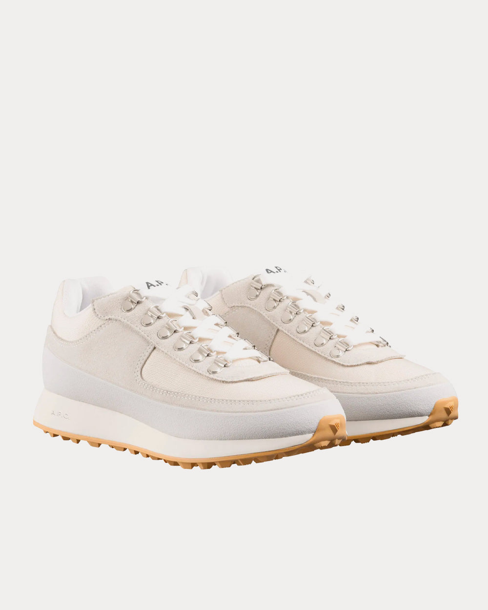 A.P.C. Léonard Basse White Low Top Sneakers - 3