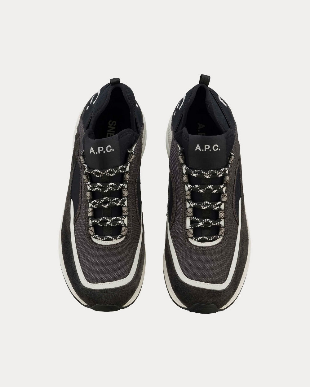 A.P.C. Run Around Charcoal Grey Low Top Sneakers - 2