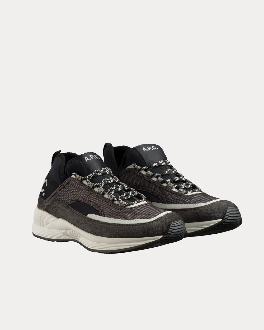 A.P.C. Run Around Charcoal Grey Low Top Sneakers - 3