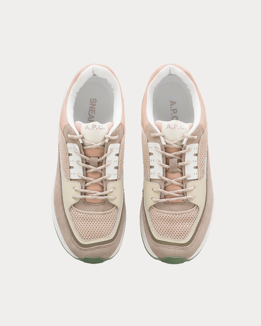 A.P.C. Herbert Beige Low Top Sneakers - 3