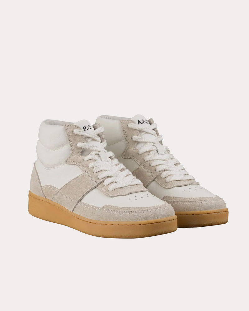 A.P.C. Plain High Caramel High Top Sneakers - 3