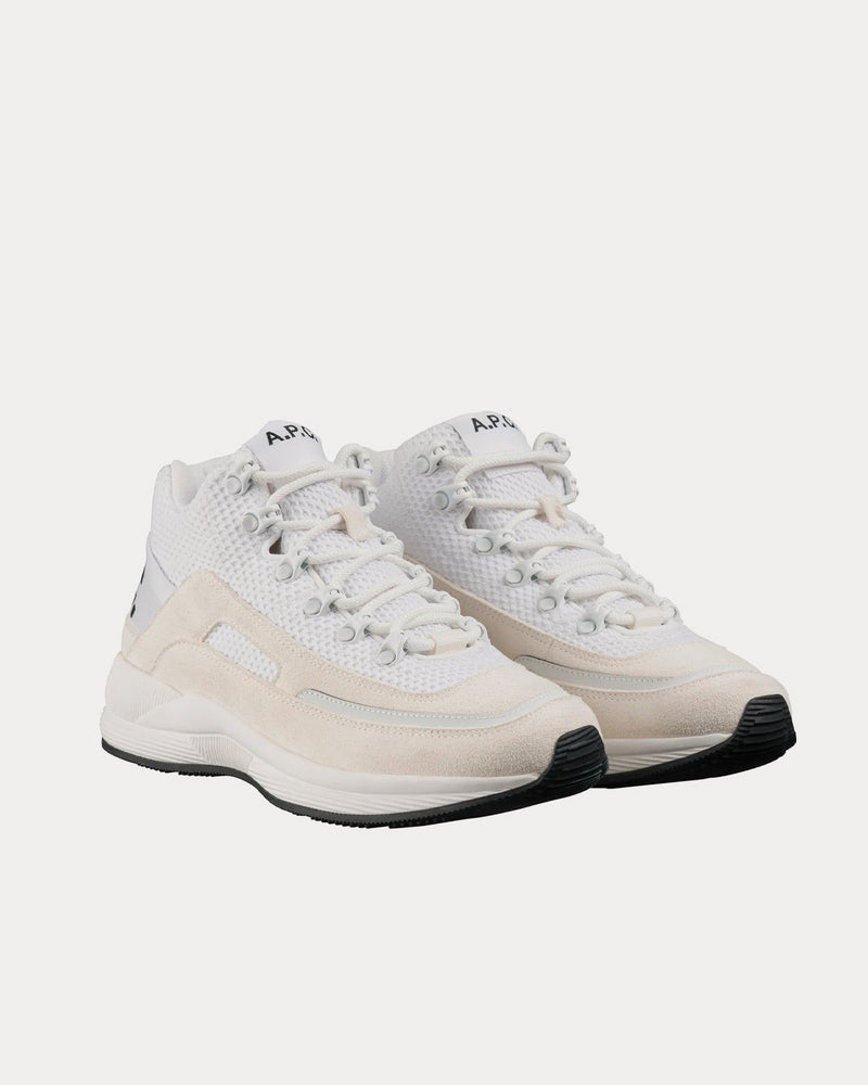 A.P.C. Run Around High White Running Shoes - 3