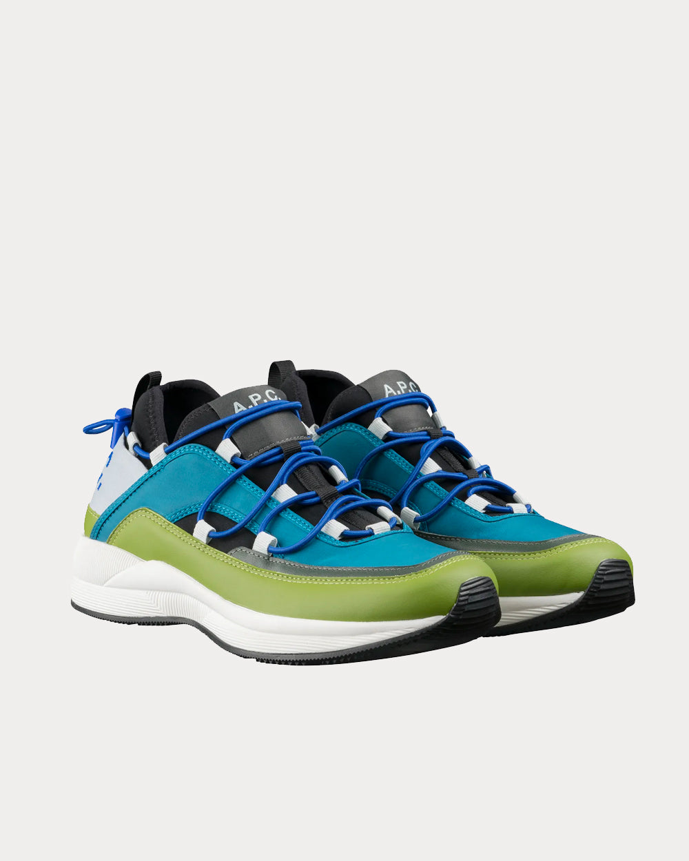 A.P.C. Little Joe Peacock Blue Low Top Sneakers - 2