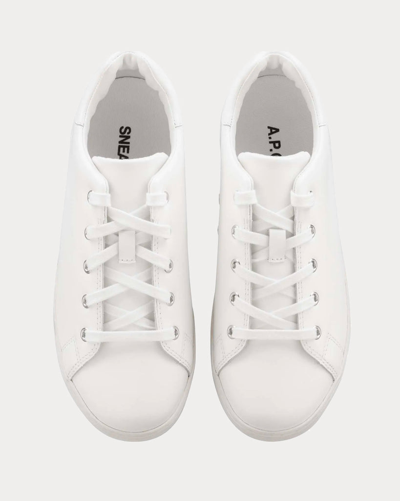 A.P.C. Julietta Minimal White Low Top Sneakers - Sneak in Peace