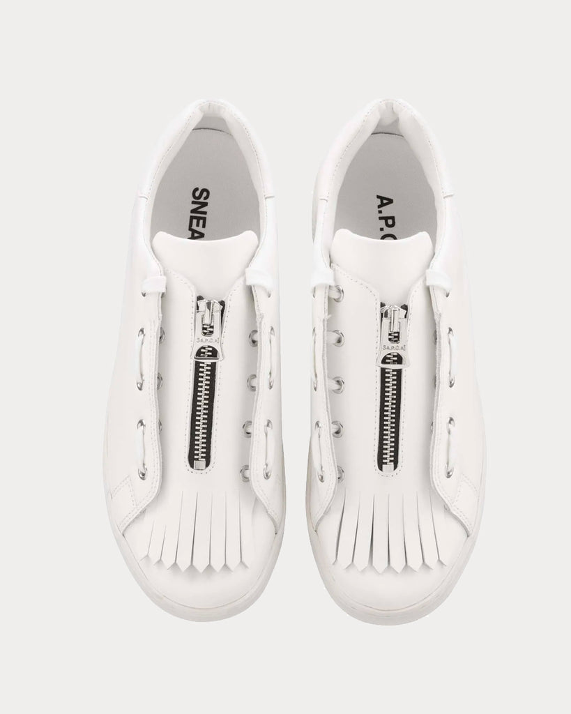 A.P.C. Julietta Minimal White Low Top Sneakers - Sneak in Peace