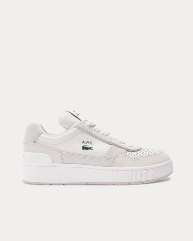 A.P.C. x Lacoste Ace White / Off White Low Top Sneakers