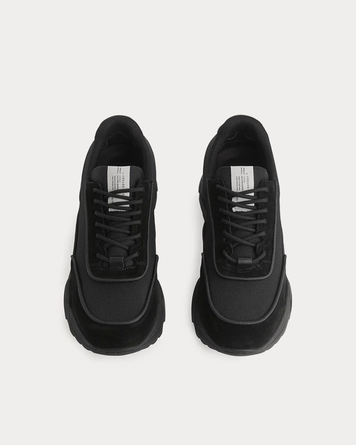 Arket Chunky Suede Black Low Top Sneakers - 2