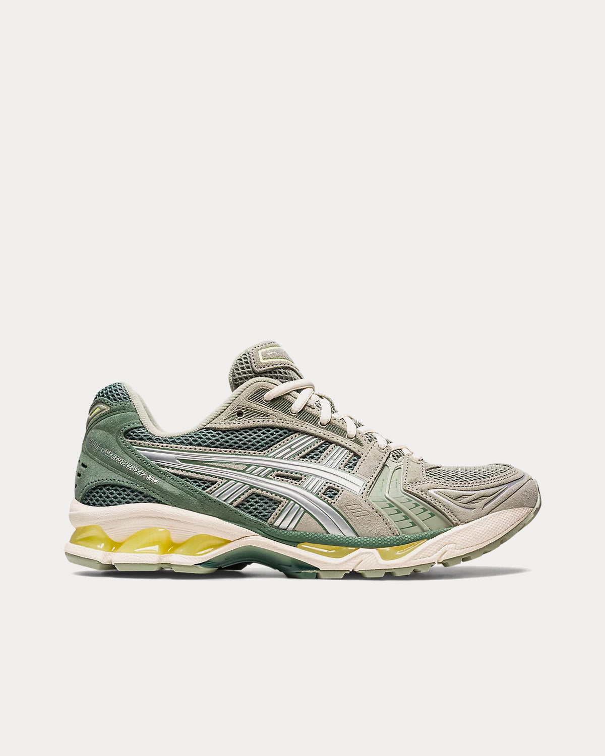 Asics GEL-KAYANO 14 Olive Grey / Pure Silver Running Shoes - 1