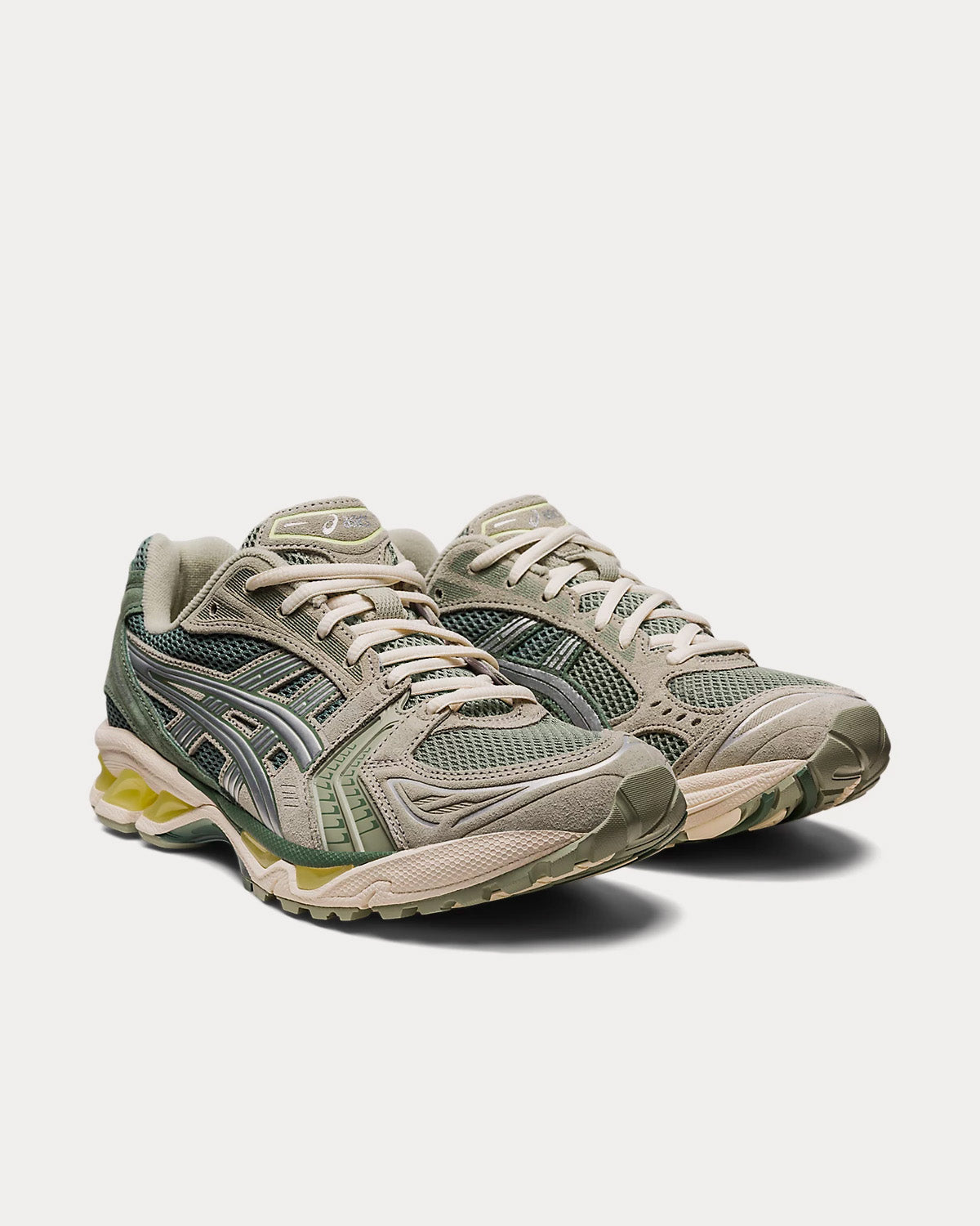 Asics GEL-KAYANO 14 Olive Grey / Pure Silver Running Shoes - 3