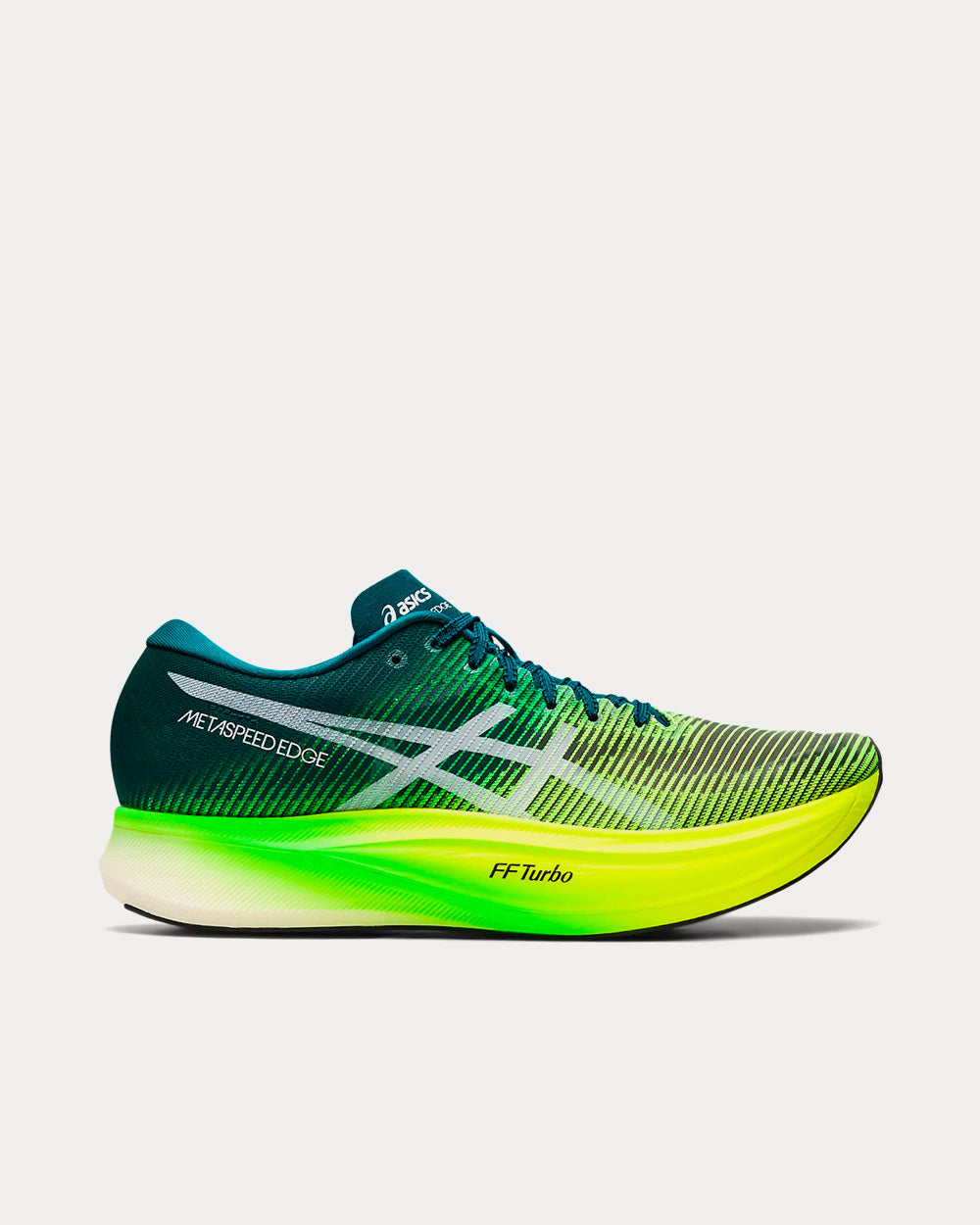 Asics Metaspeed Edge+ Velvet Pine / Safety Yellow Running Shoes - 1