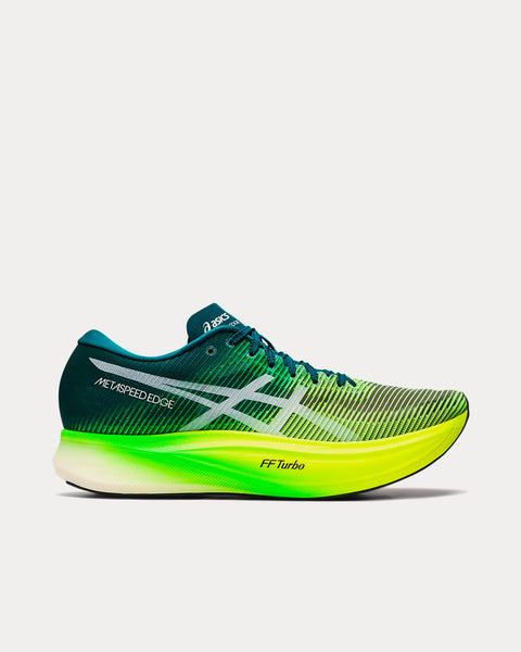 Asics Metaspeed Edge+ Velvet Pine / Safety Yellow Running Shoes