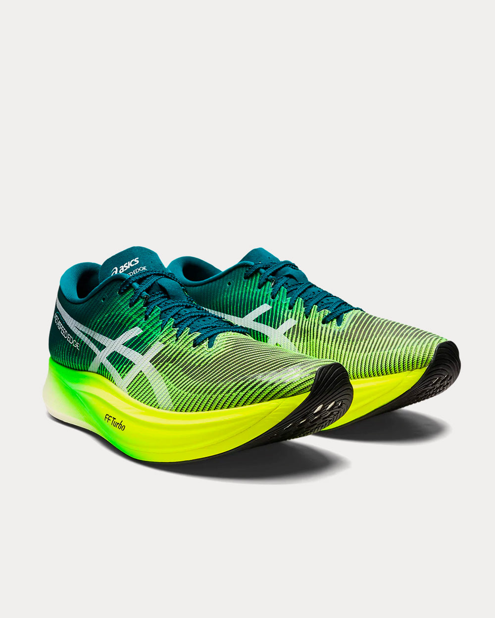 Asics Metaspeed Edge+ Velvet Pine / Safety Yellow Running Shoes - 3