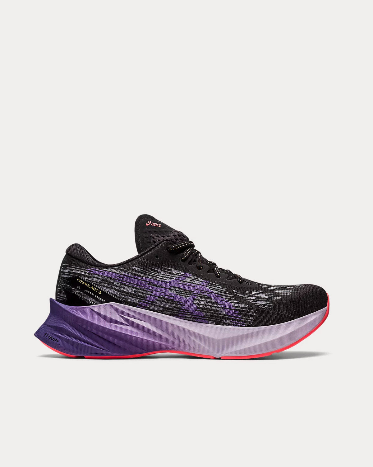 Asics NOVABLAST 3 Black / Dusty Purple Running Shoes - 1