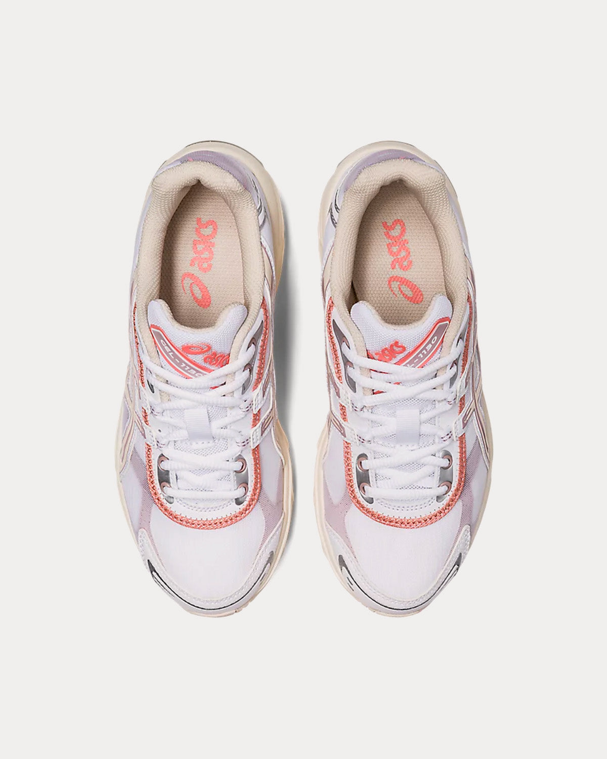 Asics Gel-1130 RE White / Oatmeal / Coral Low Top Sneakers - 2