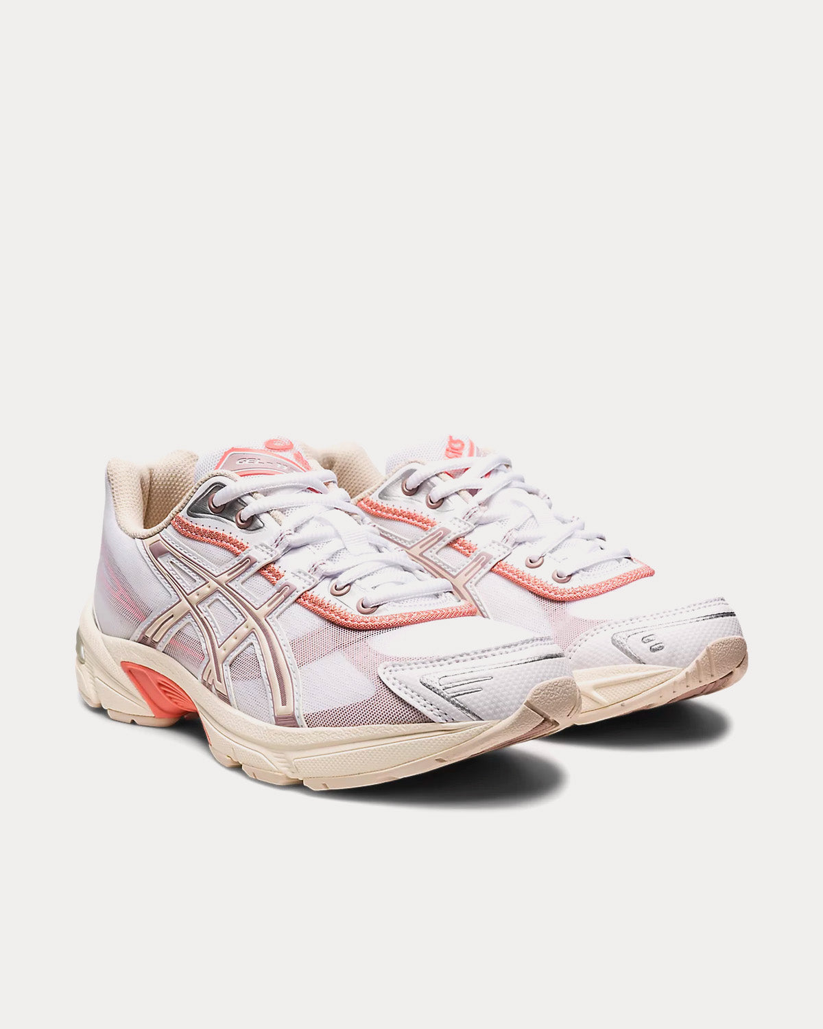 Asics Gel-1130 RE White / Oatmeal / Coral Low Top Sneakers - 3