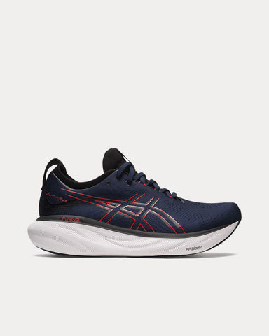 Asics Gel-Nimbus 25 Midnight / Electric Red Running Shoes