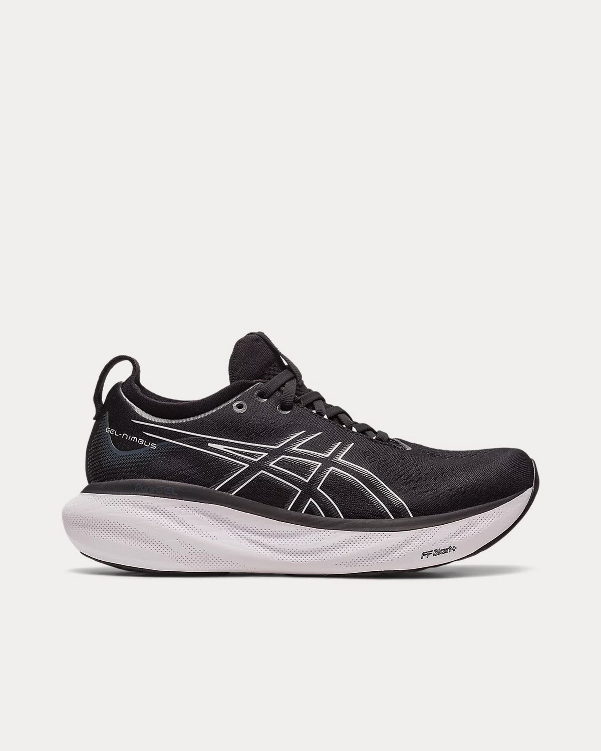 Asics Gel-Nimbus 25 Black / Pure Silver Running Shoes - 1