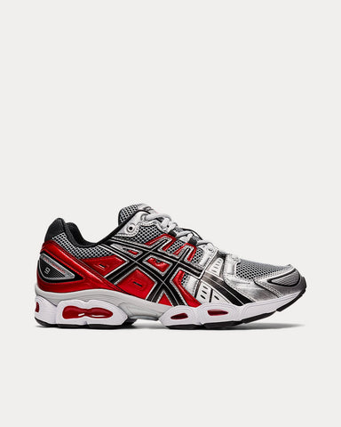 Asics GEL-NIMBUS 9 Pure Silver / Classic Red Running Shoes