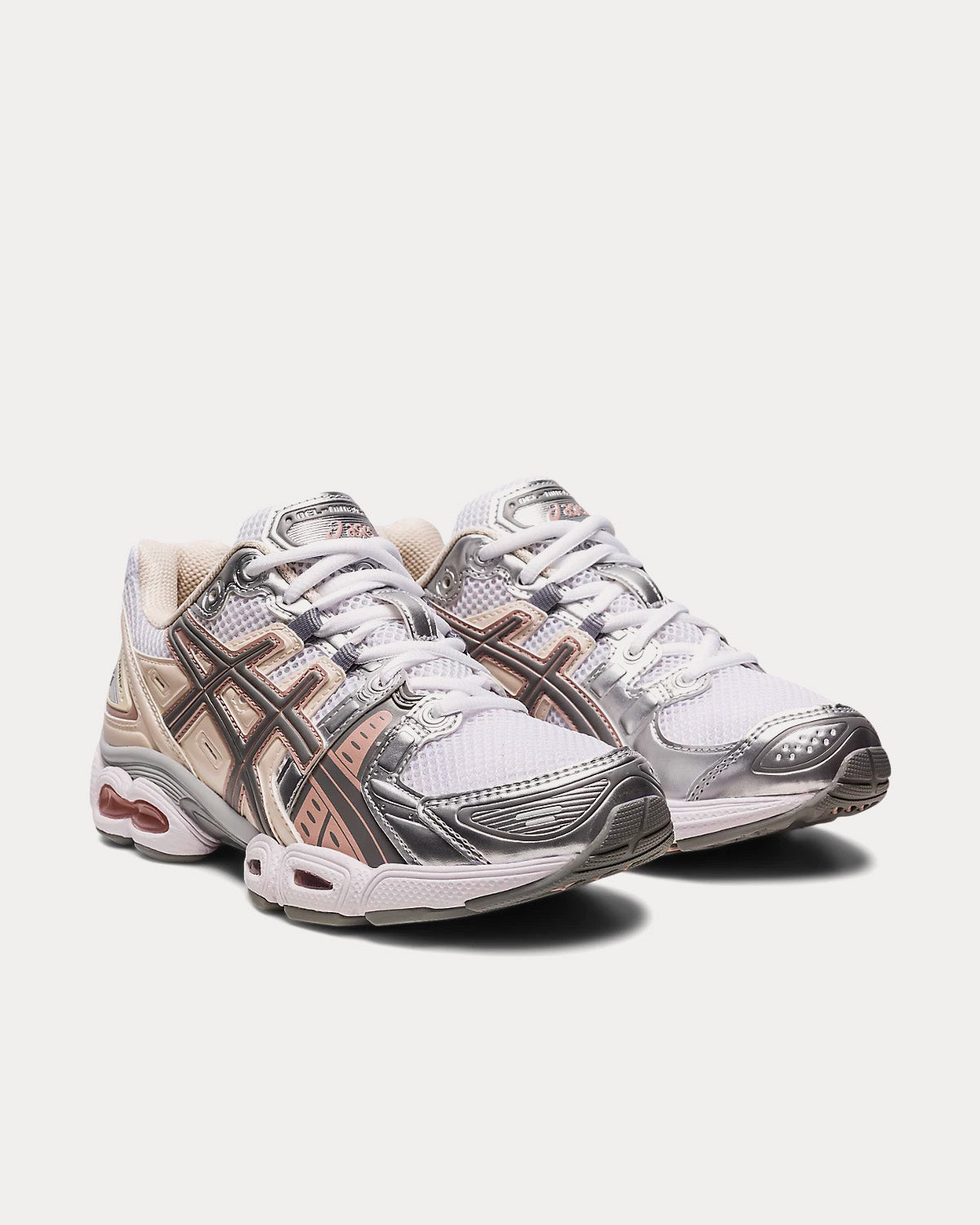 Asics Gel-Nimbus 9 White / Oatmeal Low Top Sneakers - 3