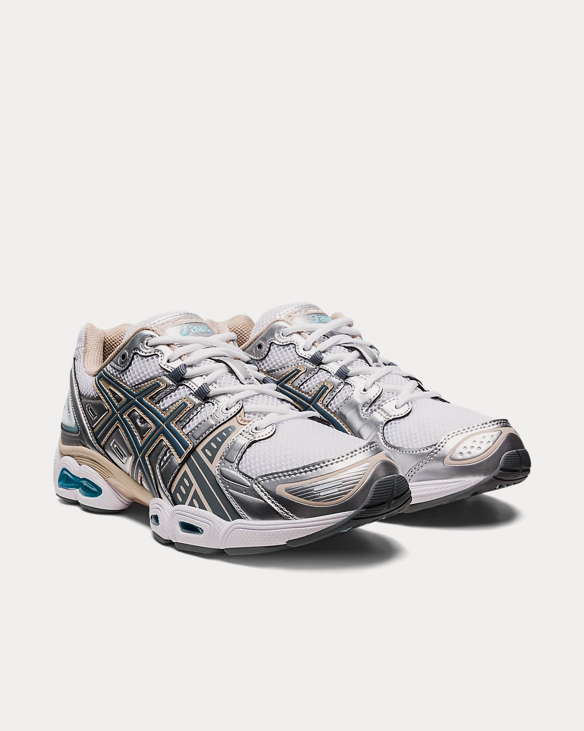 Asics Gel-Nimbus 9 White / Steel Grey Low Top Sneakers - 3