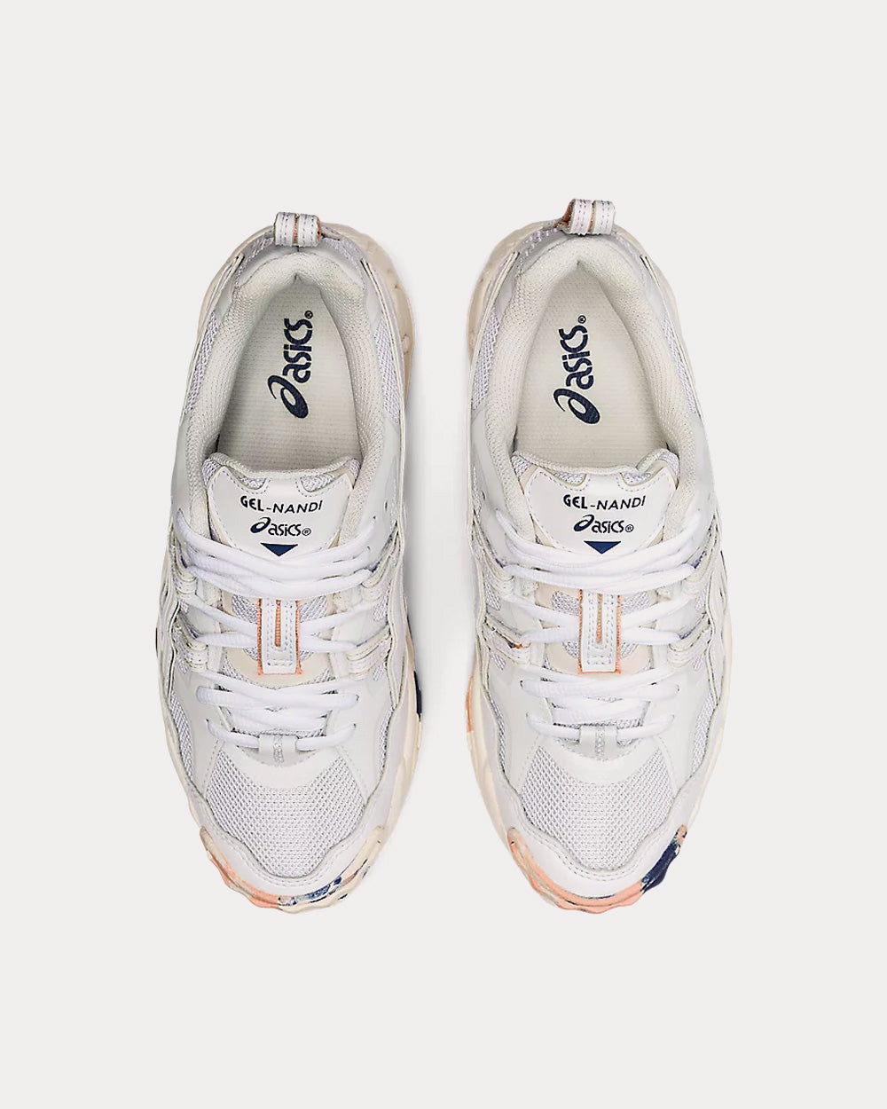 Asics Gel-Nandi White / Cream Running Shoes - 2