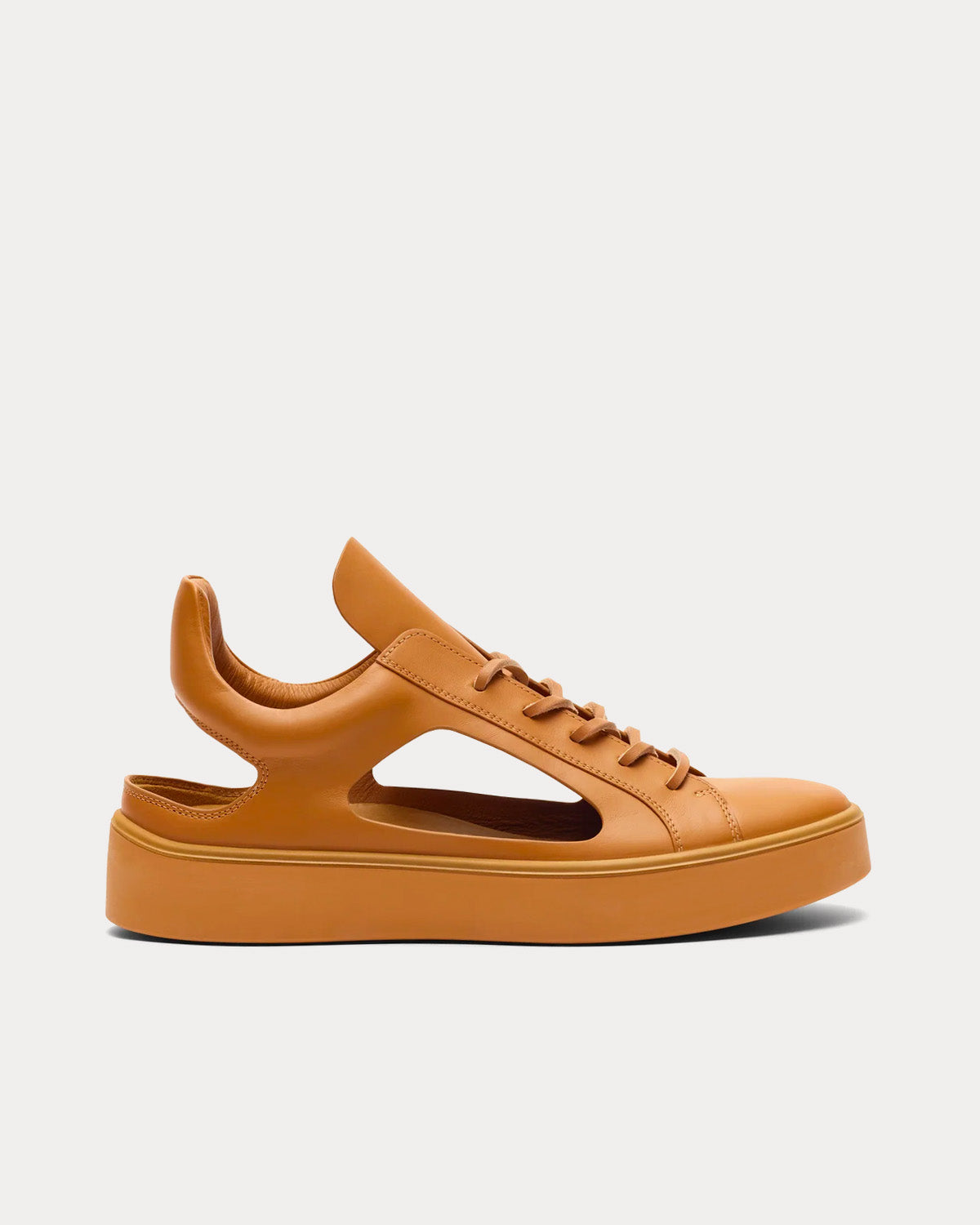 At.Kollektive Kostas Murkudis Cut Out Tan Low Top Sneakers - 1