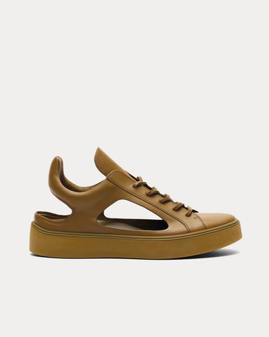 At.Kollektive Kostas Murkudis Cut Out Khaki Low Top Sneakers