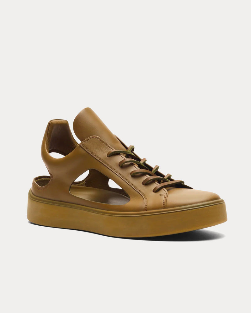 At.Kollektive Kostas Murkudis Cut Out Khaki Low Top Sneakers - 2