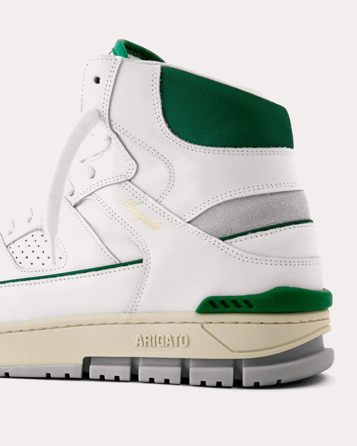 Axel Arigato Area Hi White / Green High Top Sneakers - 3