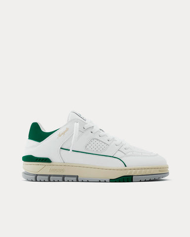 Axel Arigato Area Lo White / Kale Green Low Top Sneakers