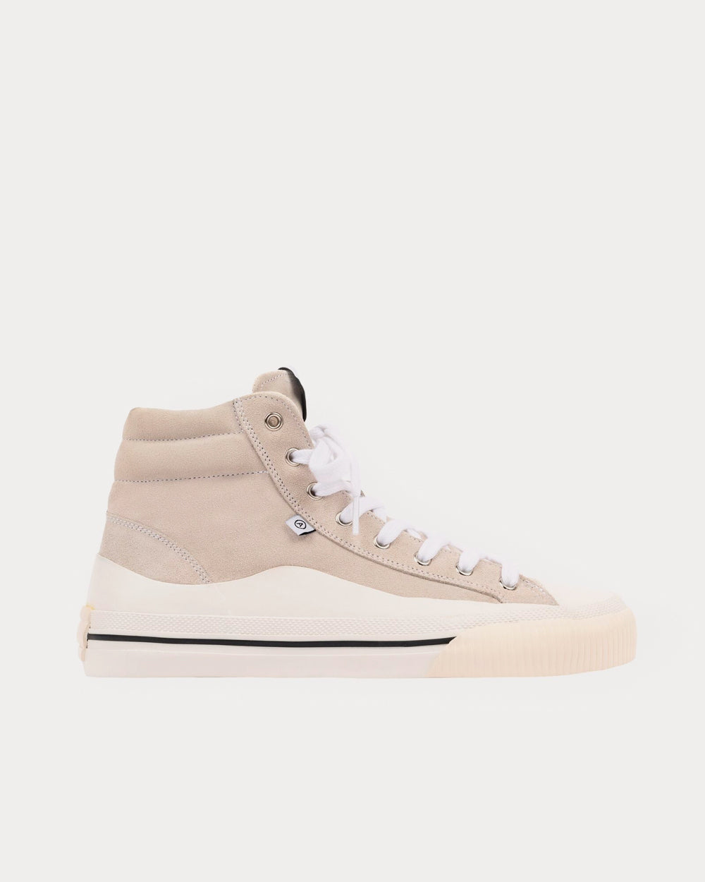 Midnight Suede Pale Beige High Top Sneakers