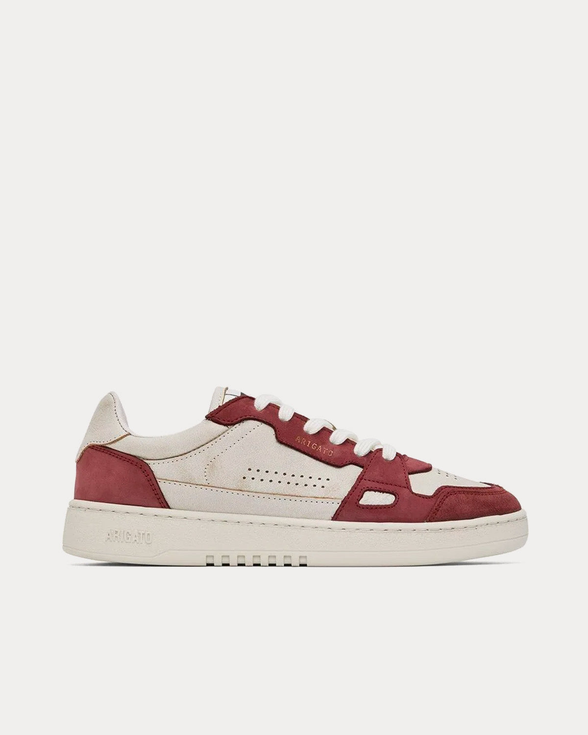 Axel Arigato Dice Lo Off-White / Burgundy Low Top Sneakers - 1