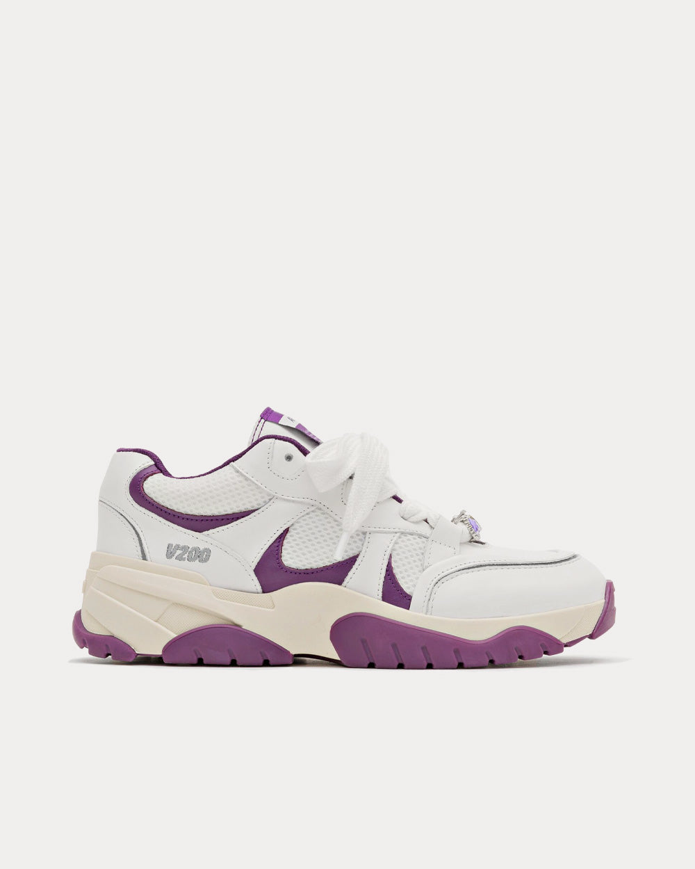 Catfish Lo White Purple Low Top Sneakers