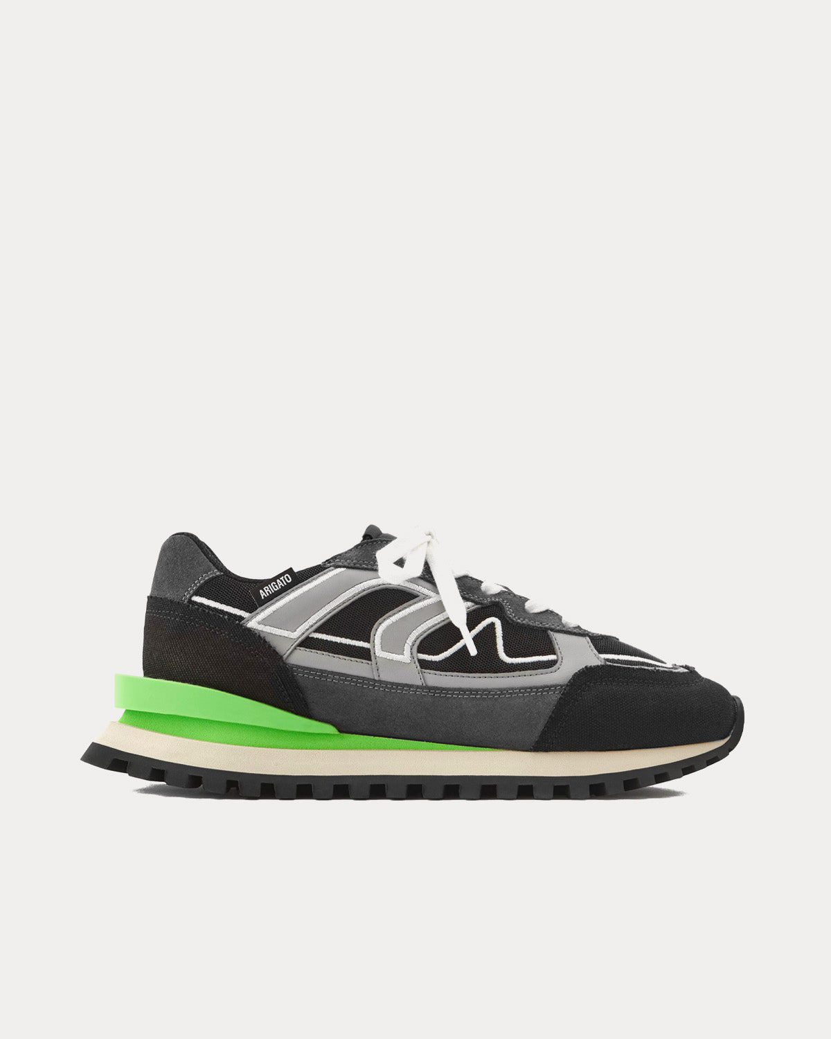 Axel Arigato Sonar Grey / Green Low Top Sneakers - 1