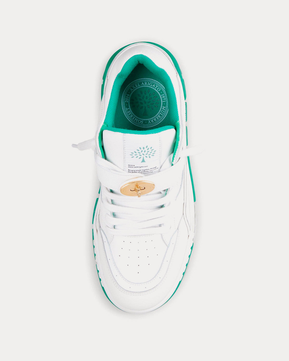 Axel Arigato x Mulberry Area Lo White / Green Low Top Sneakers - 2