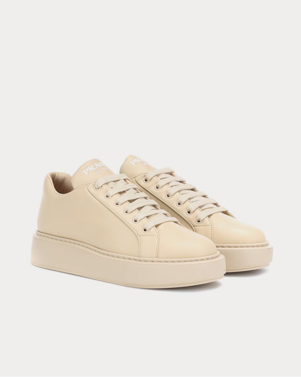 Prada Leather platform Nude Low Top Sneakers - 2