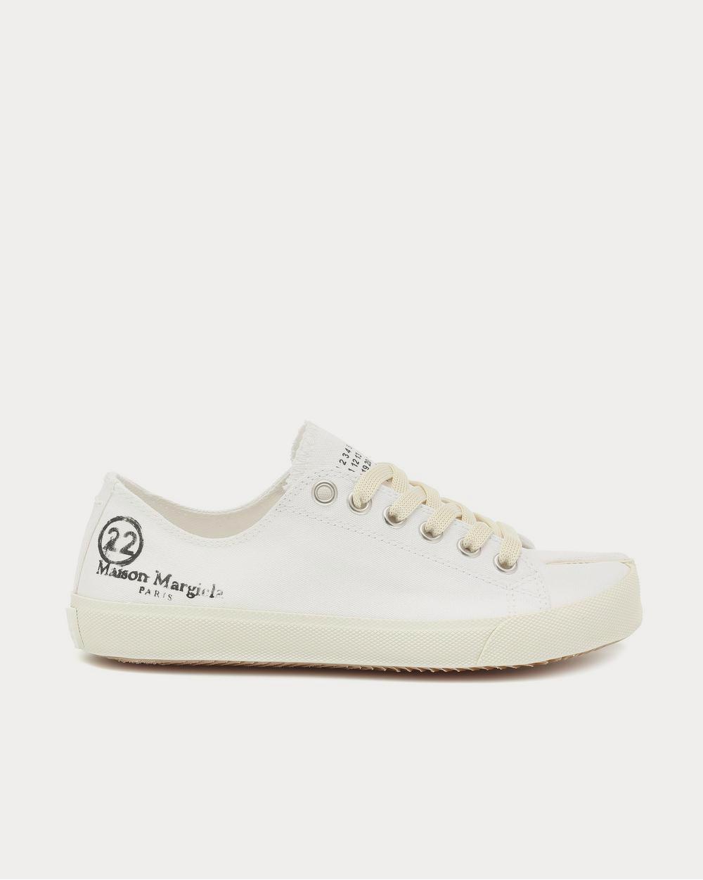 Maison Margiela Tabi logo canvas White Low Top Sneakers - 1