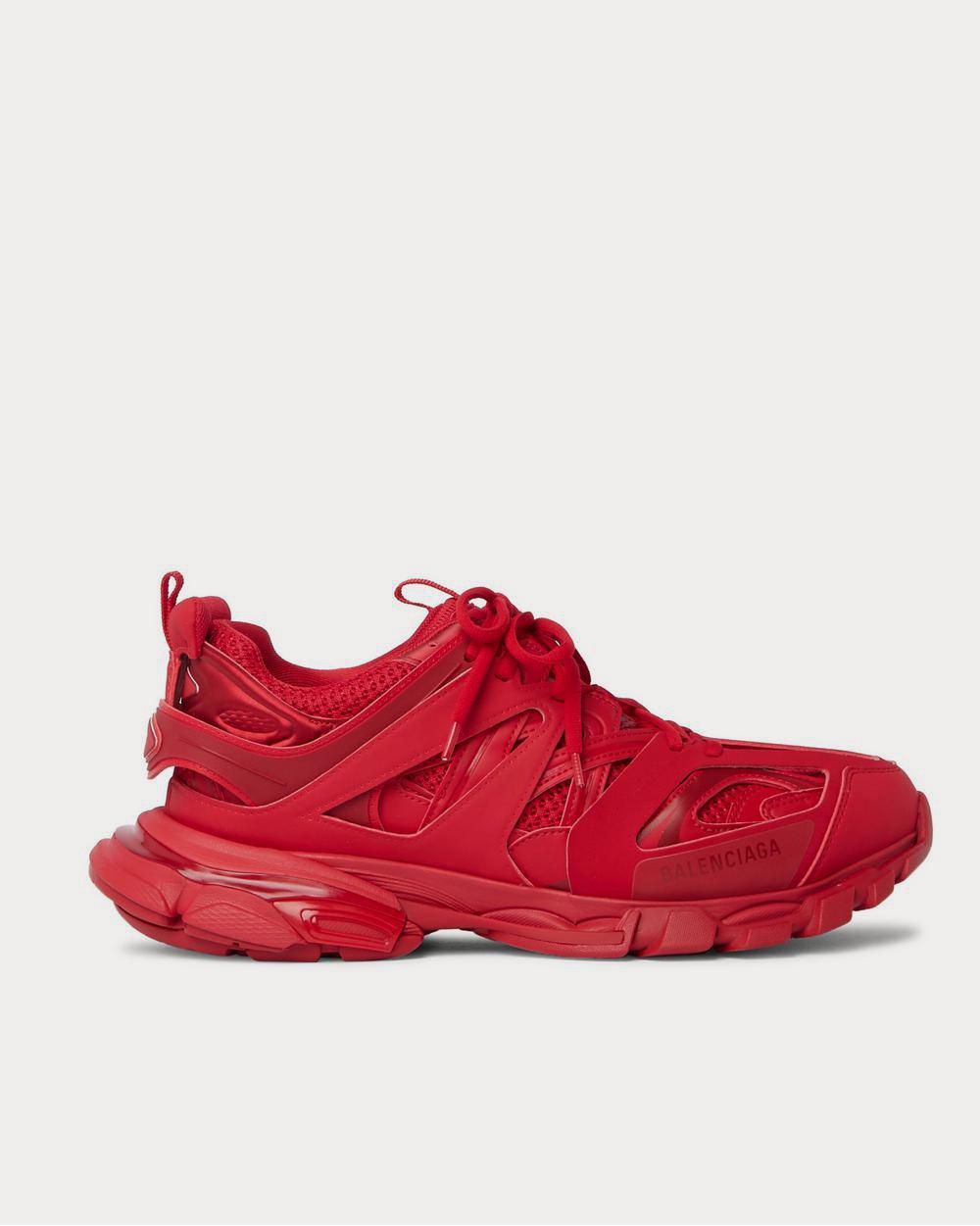 Balenciaga Track Nylon, Mesh and Rubber  Red low top sneakers - 1