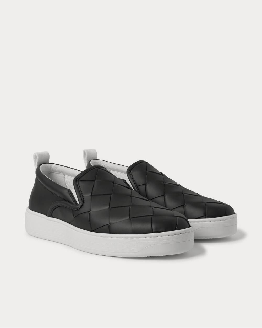 Bottega Veneta Dodger Intrecciato Leather  Charcoal slip on sneakers - 2