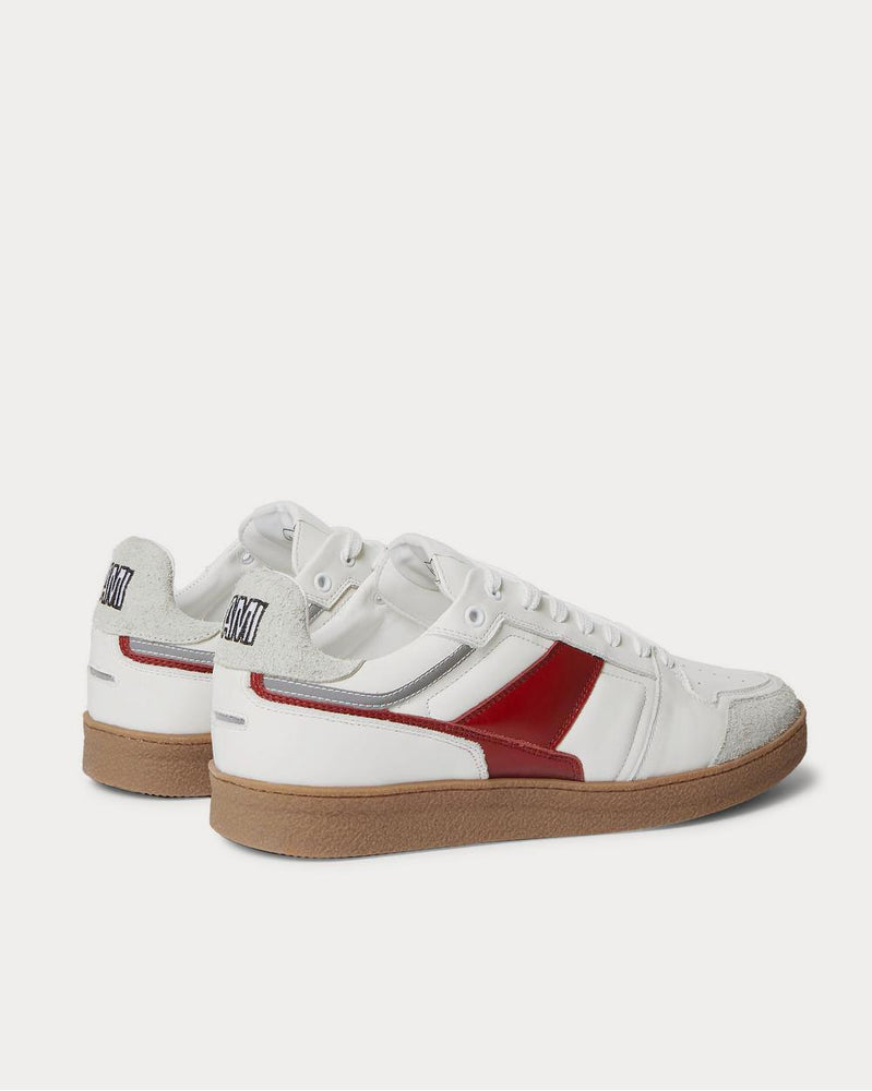 AMI Leather and Suede  White low top sneakers - 4