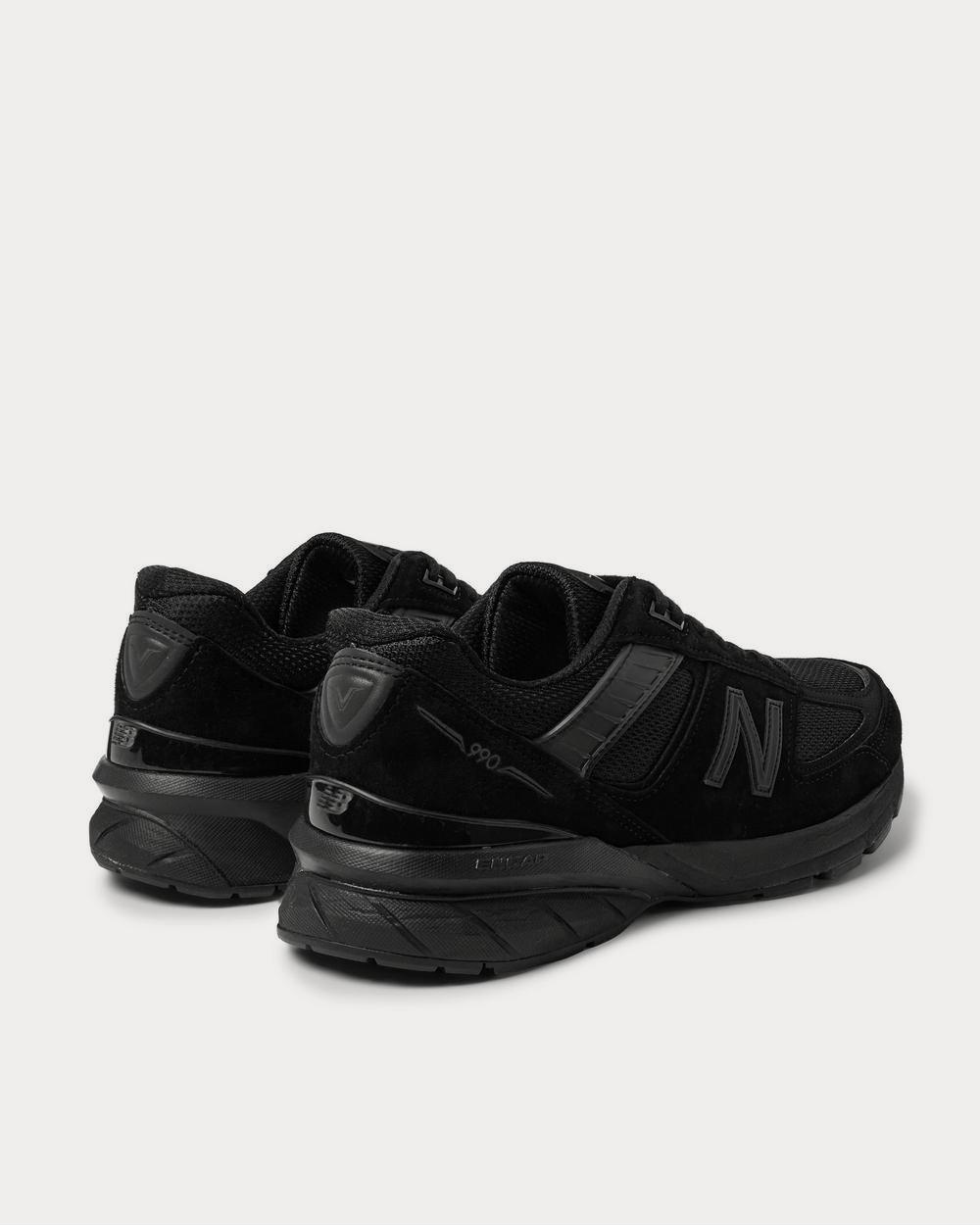 New Balance M990v5 Rubber-Trimmed Suede and Mesh Running  Black low top sneakers - 4