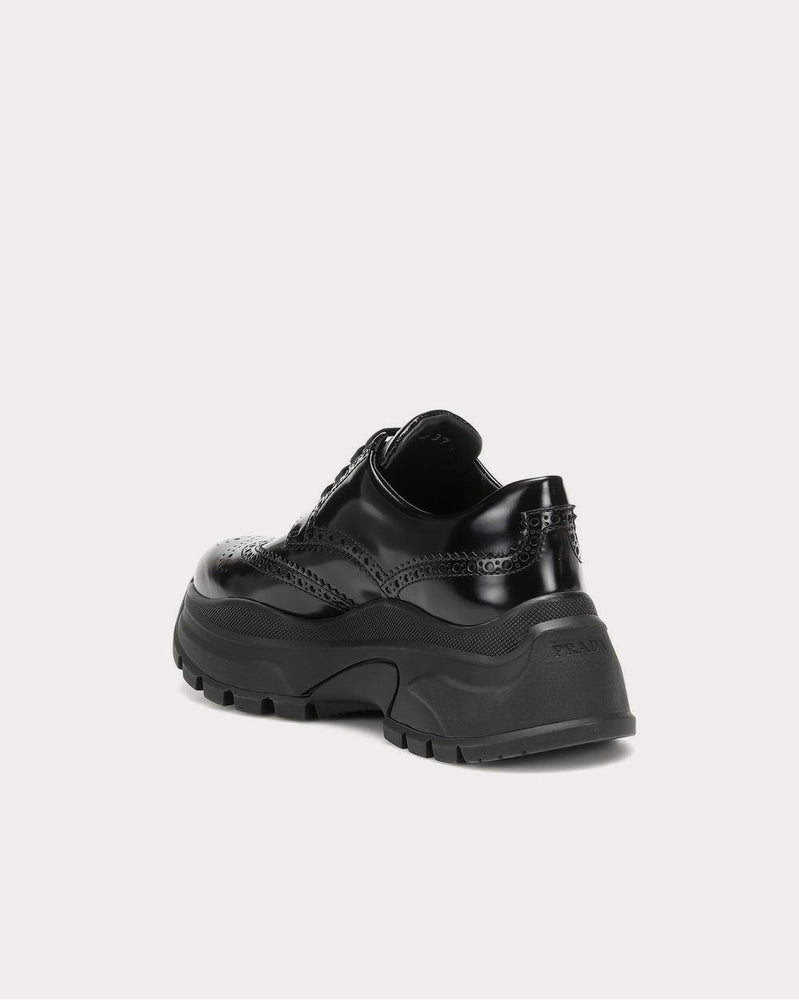 Prada Leather nero Low Top Sneakers - 3