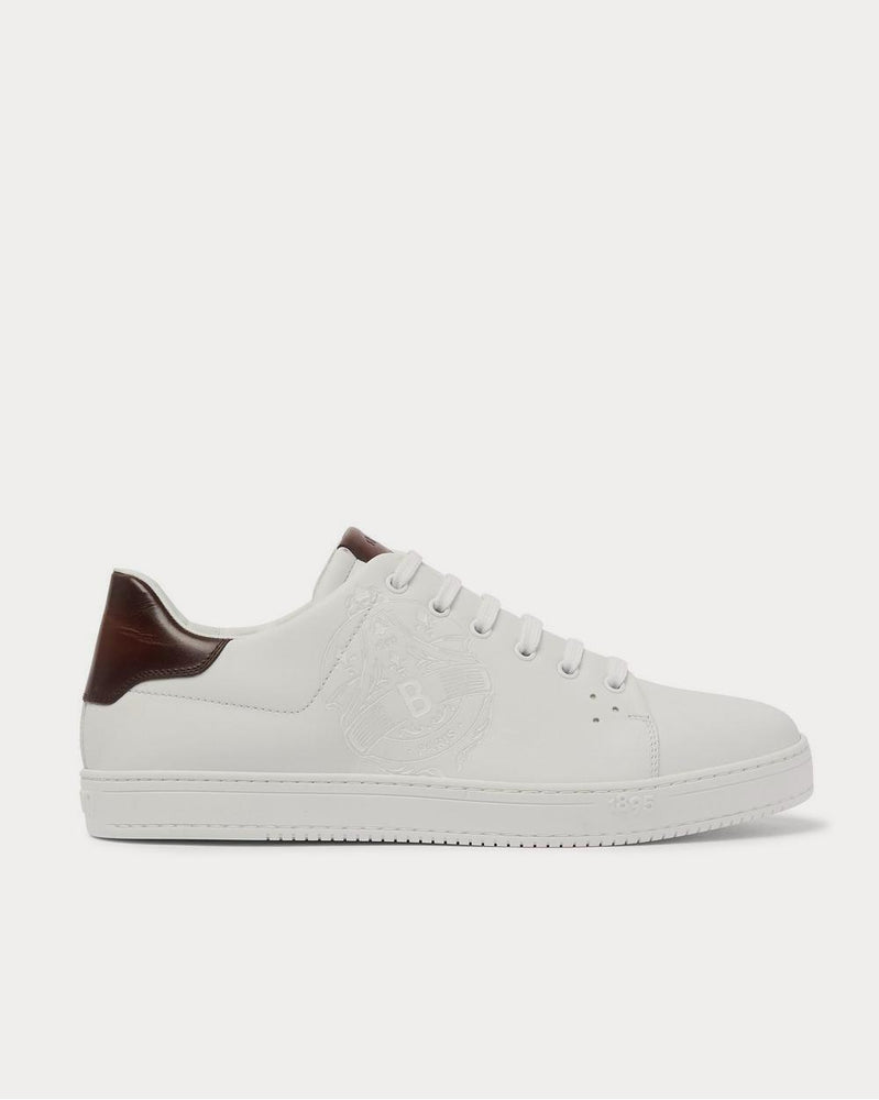 Berluti Scritto Logo-Debossed Venezia Leather  White low top sneakers - 1