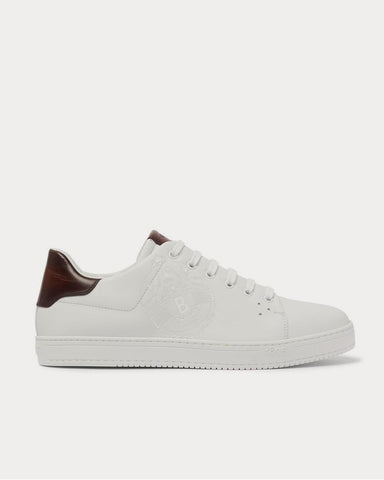 Berluti Scritto Logo-Debossed Venezia Leather  White low top sneakers