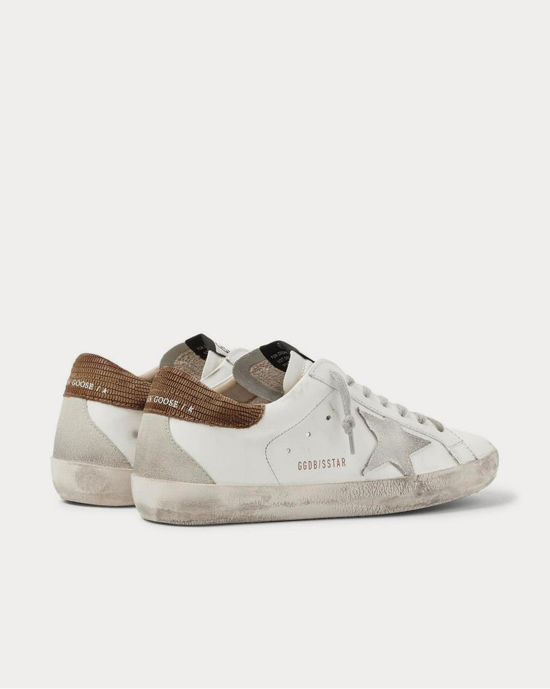 Golden Goose Superstar Distressed Leather and Suede  White low top sneakers - 3