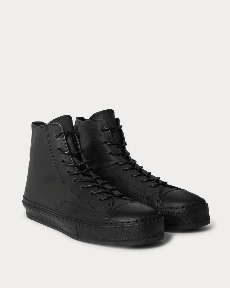 Hender Scheme Full-Grain Leather High-Top  Black high top sneakers - 2