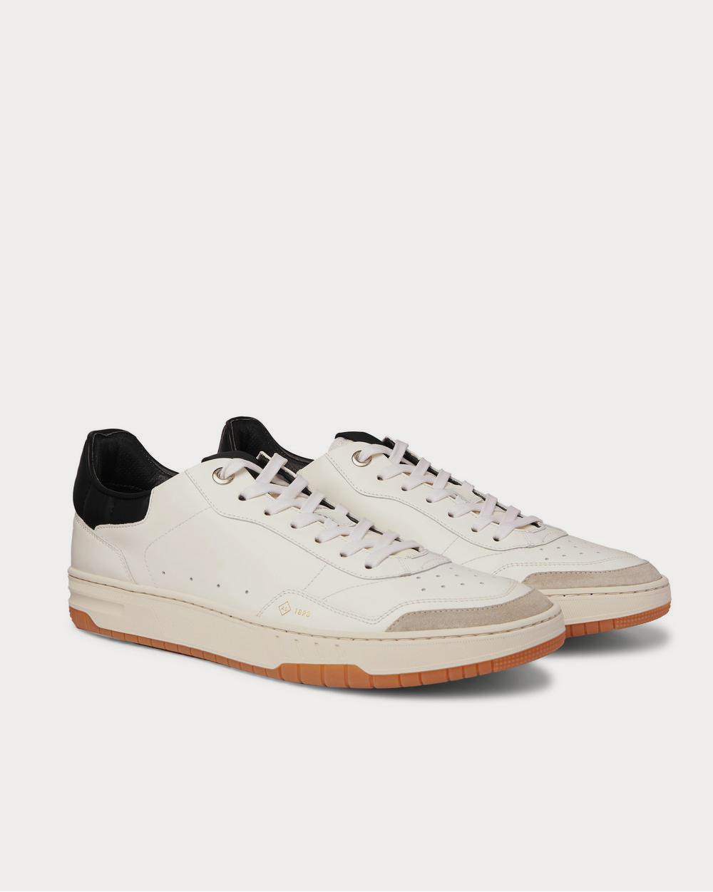 Dunhill Court Elite Suede-Trimmed Leather  White low top sneakers - 2